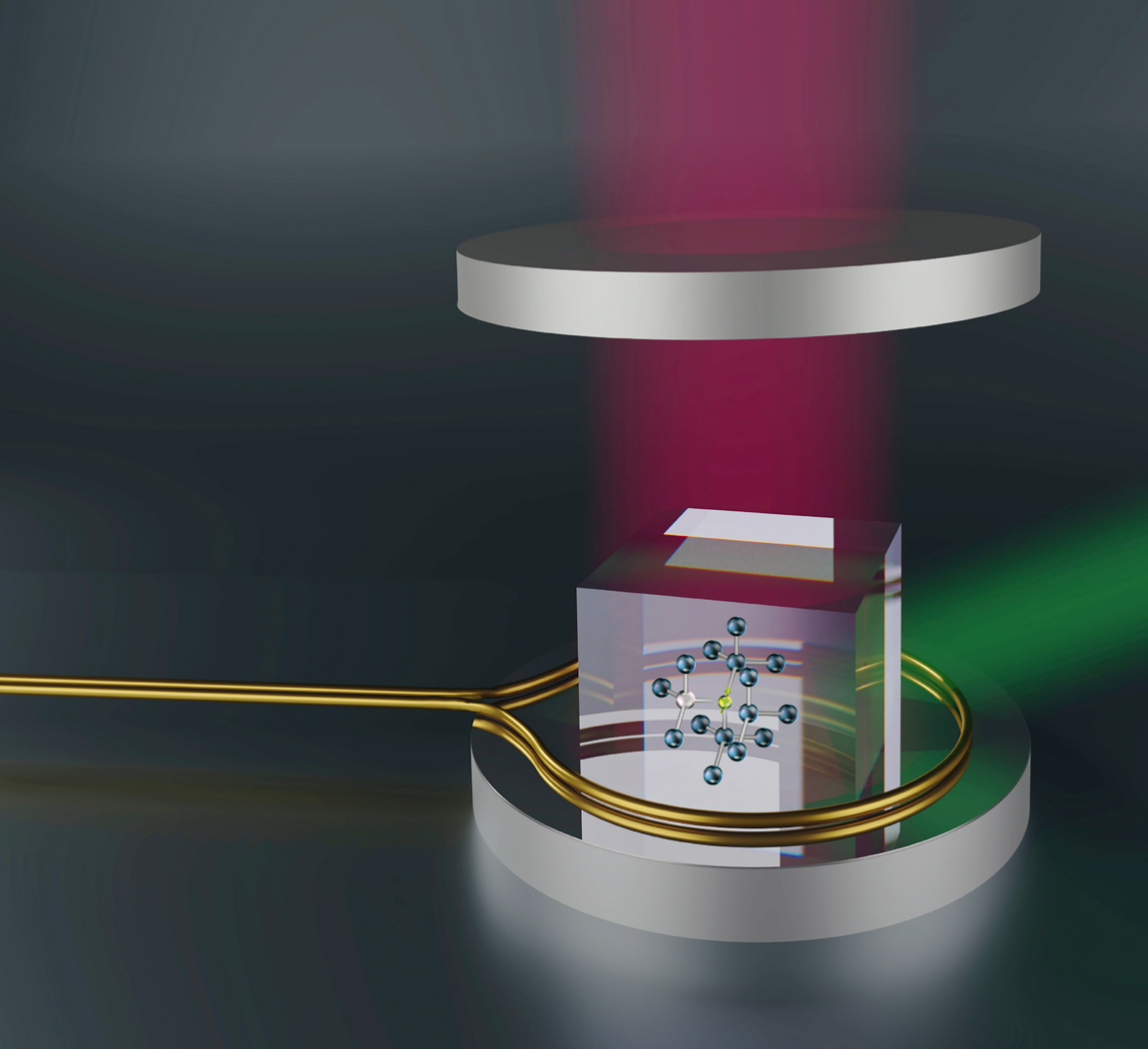 3D-Darstellung eines Laserschwellenmagnetometers.