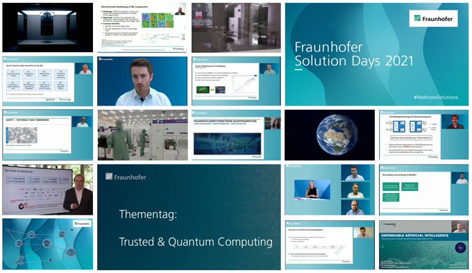 Image collage of the Fraunhofer Solution Days 2021