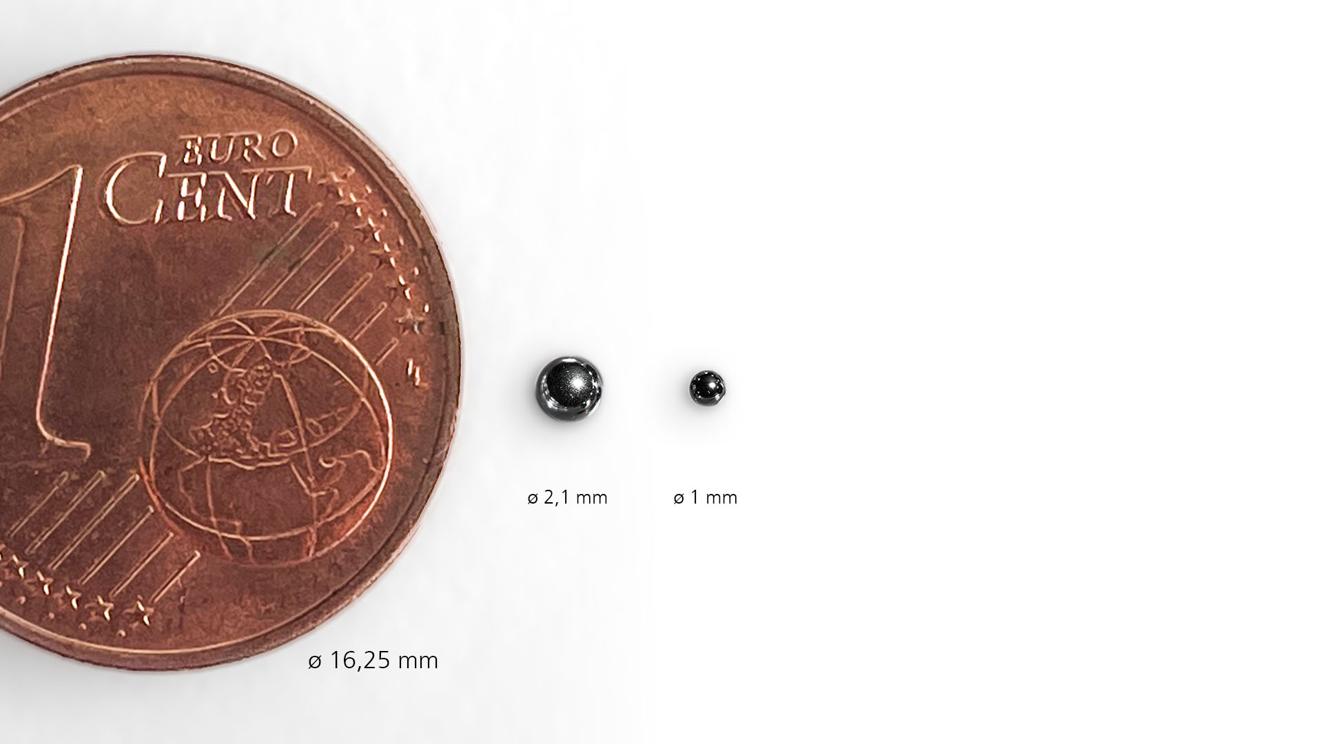 Diamond sphere size comparison
