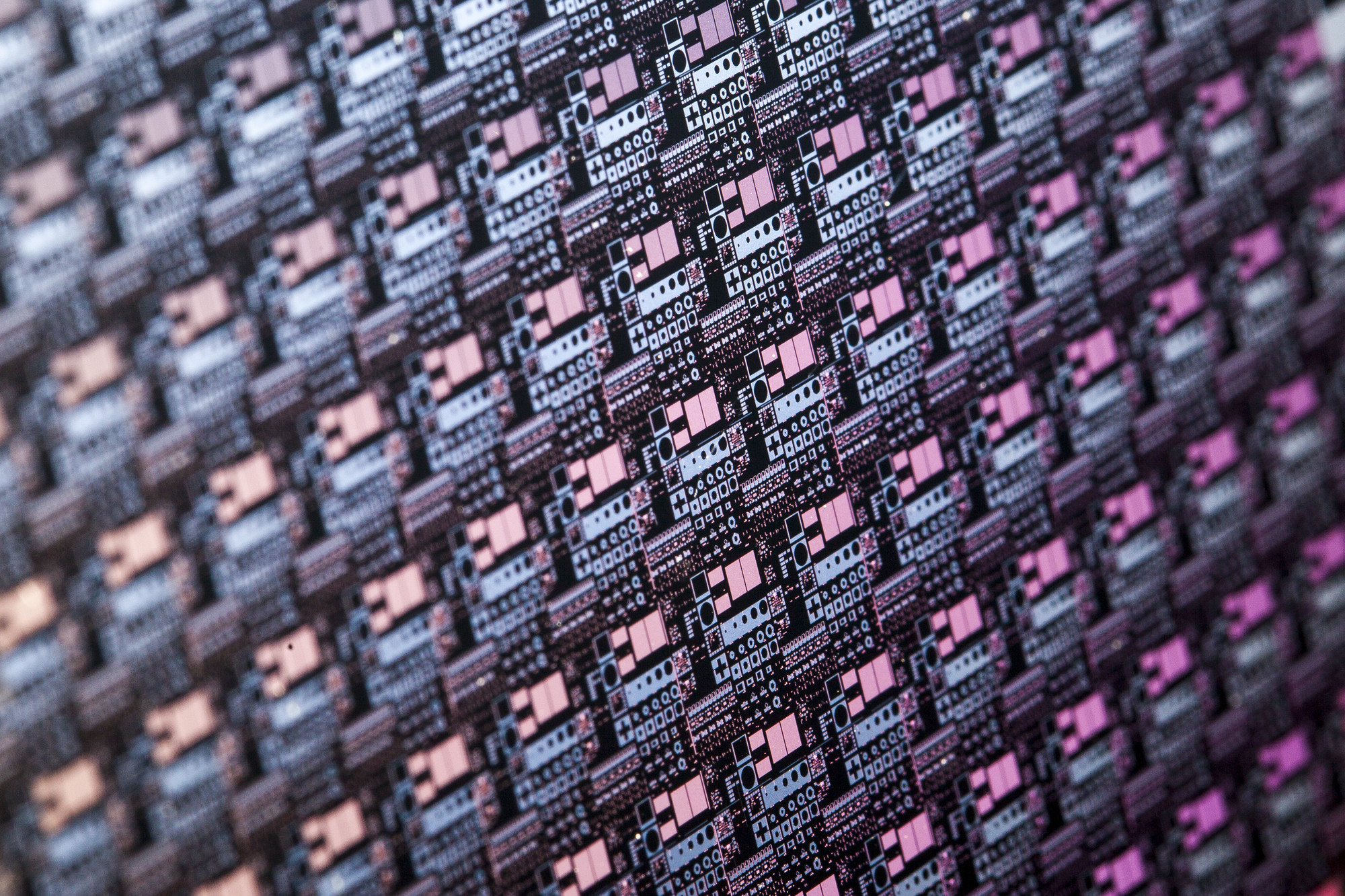 Surface of a processed GaN wafer.