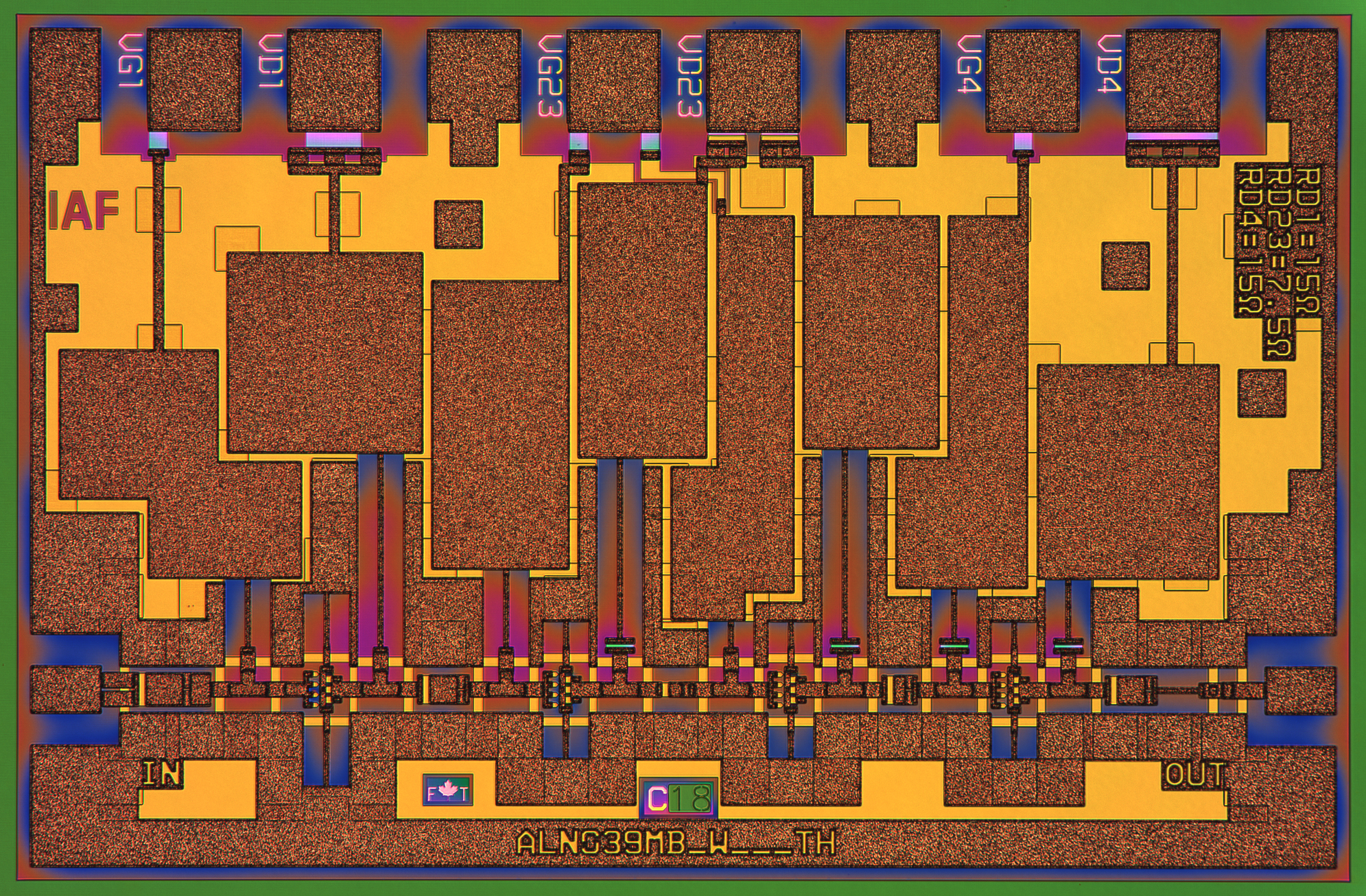 ultra-low noise amplifier chip from Fraunhofer IAF