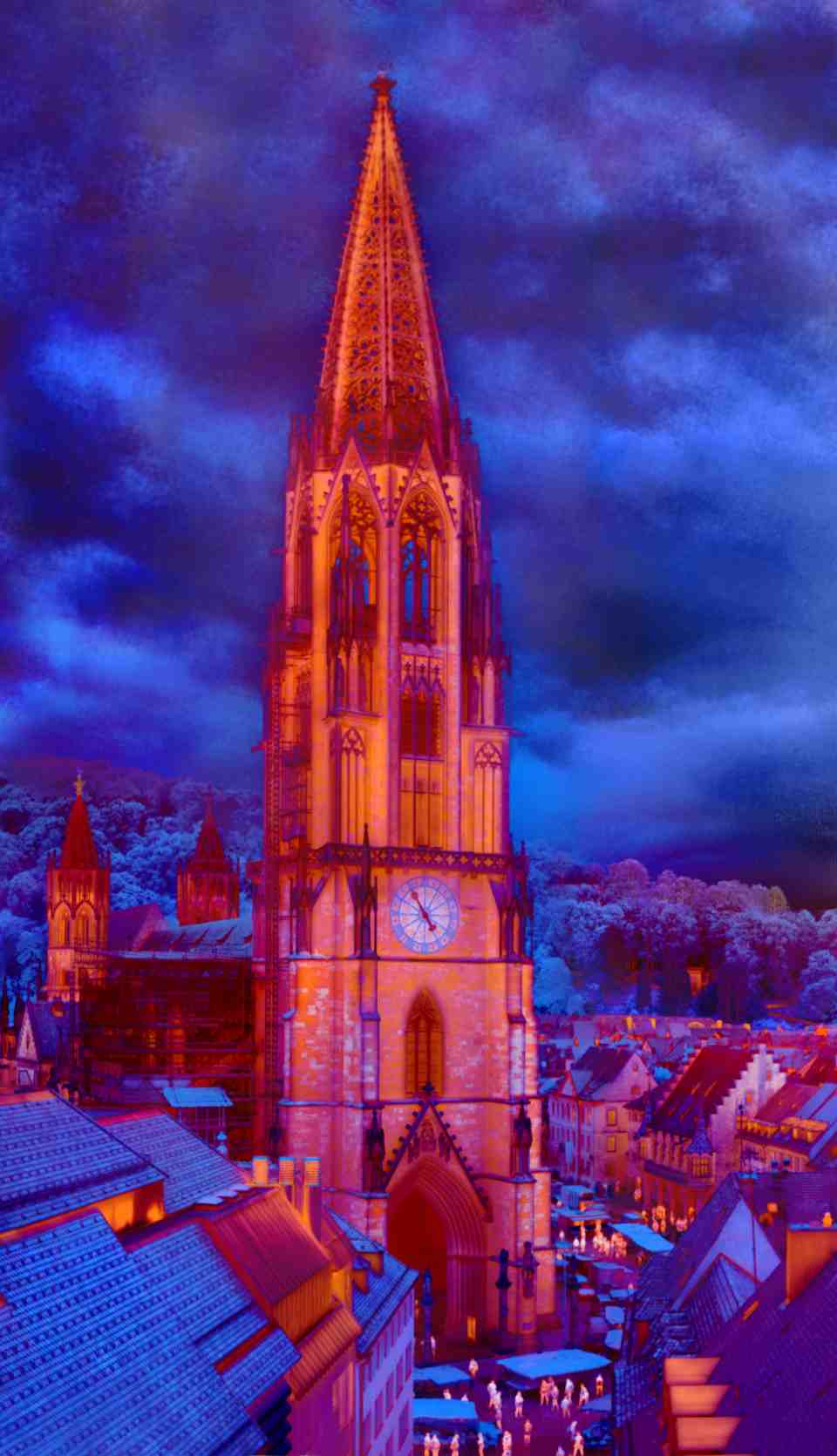 Infrarotaufnahme vom Freiburger Münster